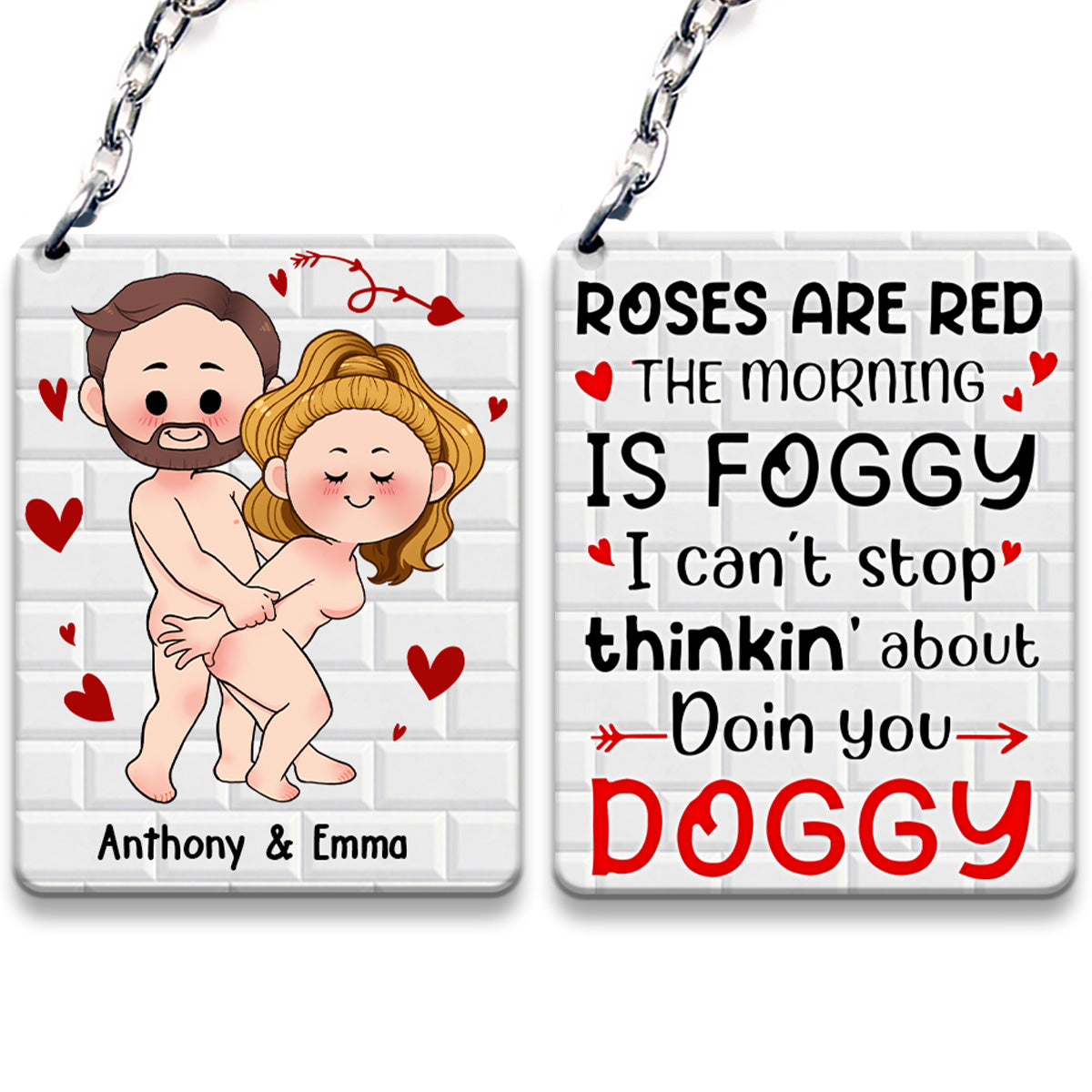 I Just Want You To Be Happy - Couple gift for husband, wife, boyfriend, girlfriend - Personalized Keychain