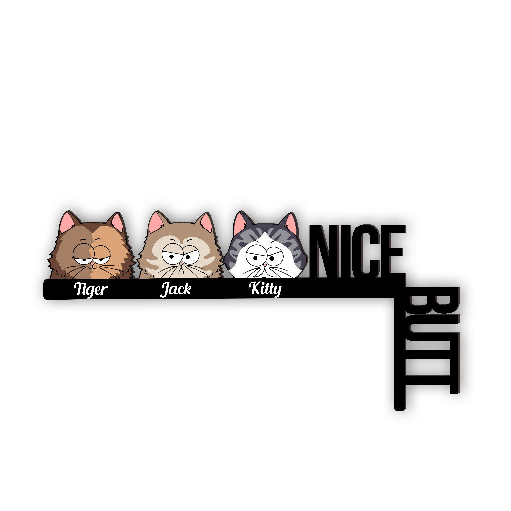 Joli derrière - Décoration personnalisée pour cadre de porte pour chat