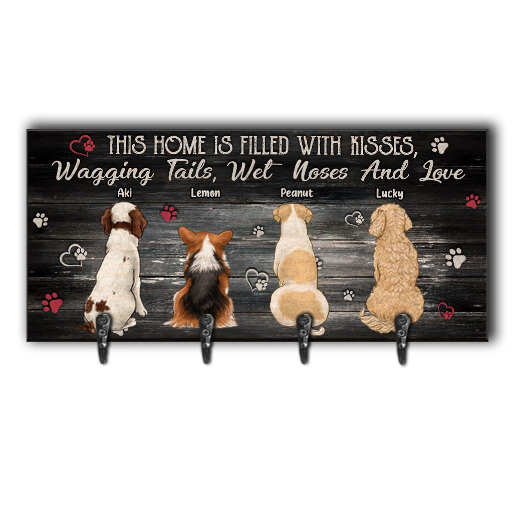 This Home Is Filled With Love - Personalized Dog Key Rack