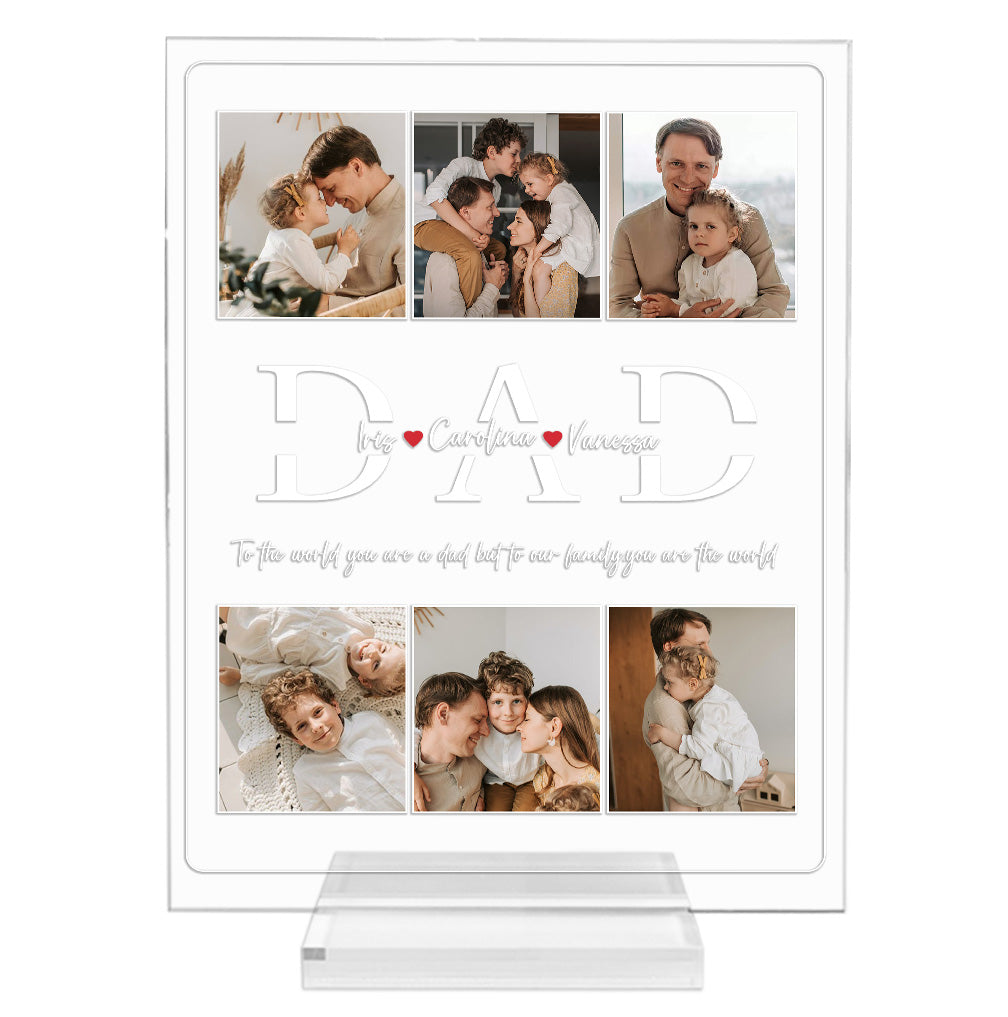Best Dad Ever - Personalized Father Transparent Acrylic Plaque