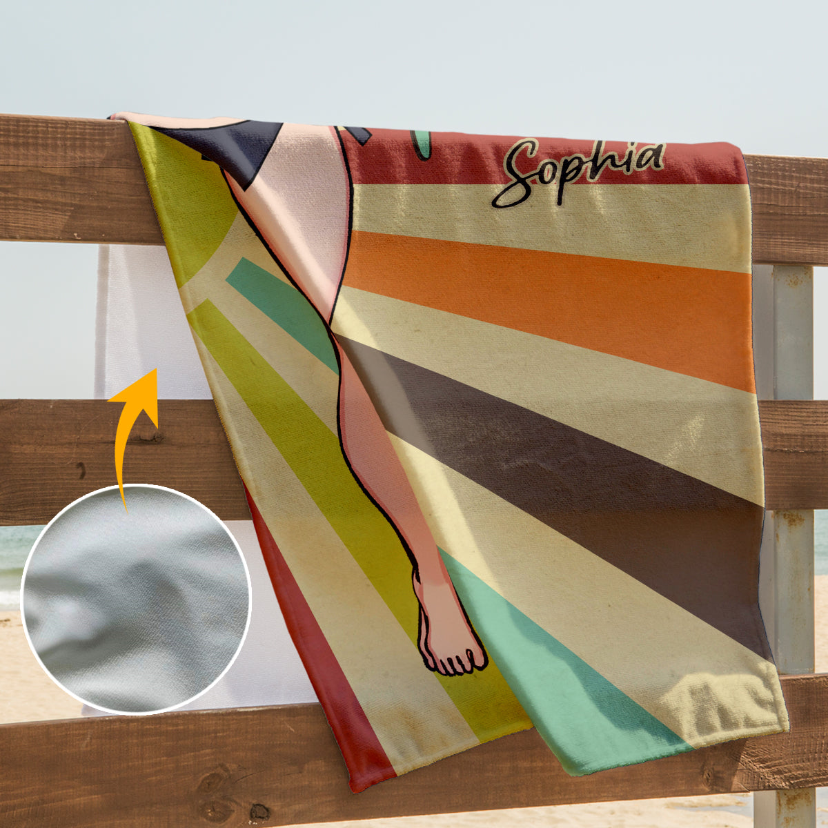 Always On Vacay - Sea Lover gift for friend, sister, girlfriend, wife, mom - Personalized Beach Towel