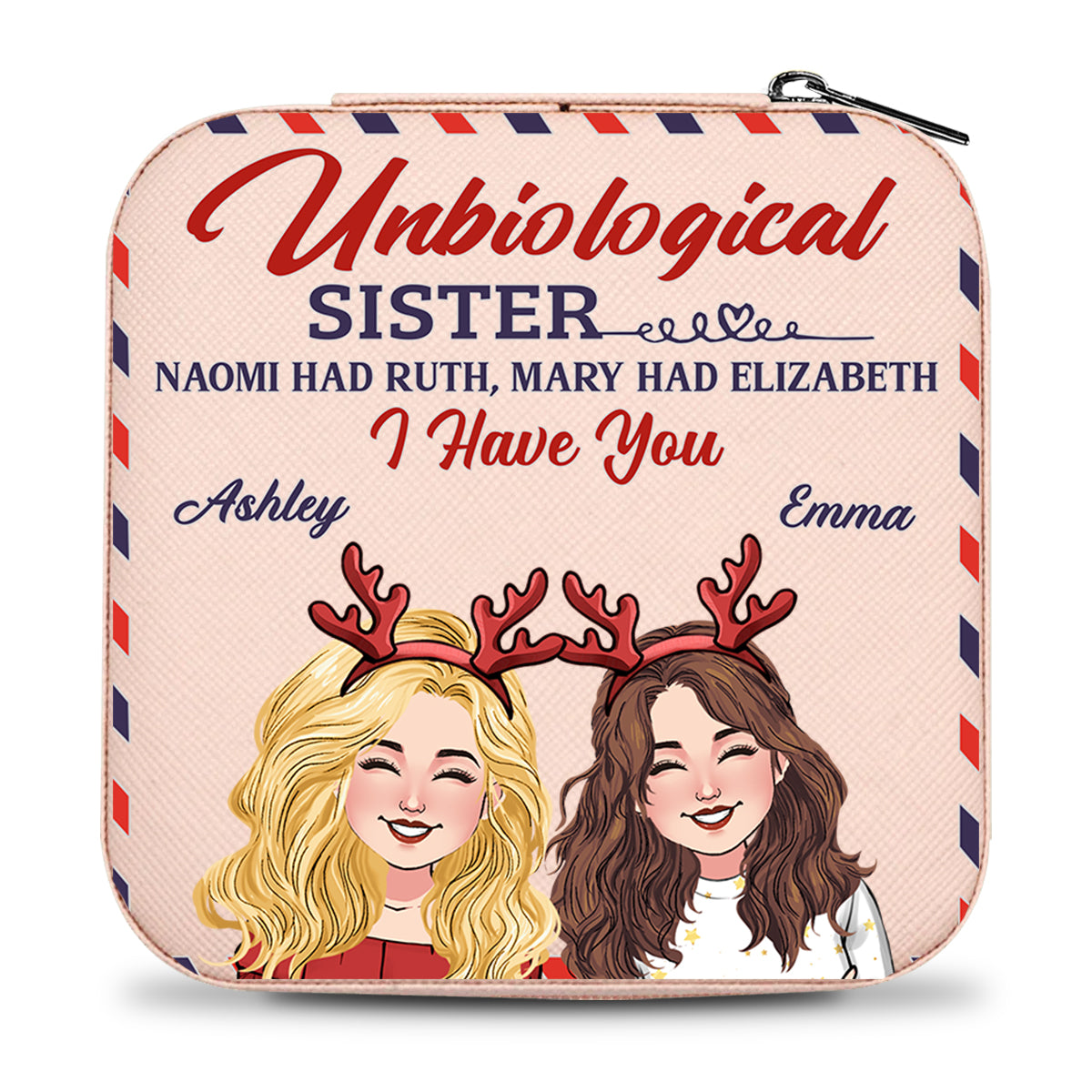 Unbiologische Schwester – Personalisierte Schmuckschatulle für die beste Freundin