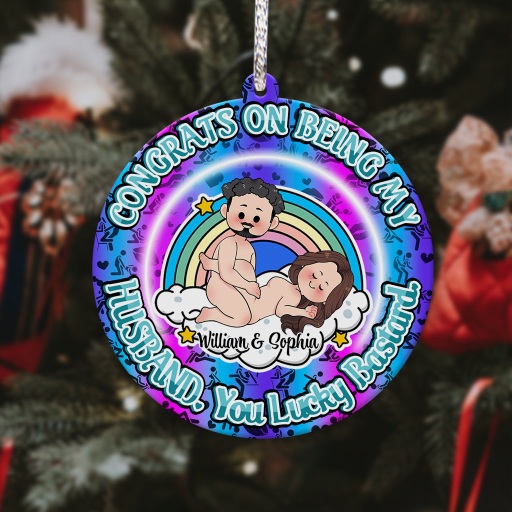 Congrats On Being My Husband - gift for boyfriend, girlfriend - Personalized Ornament