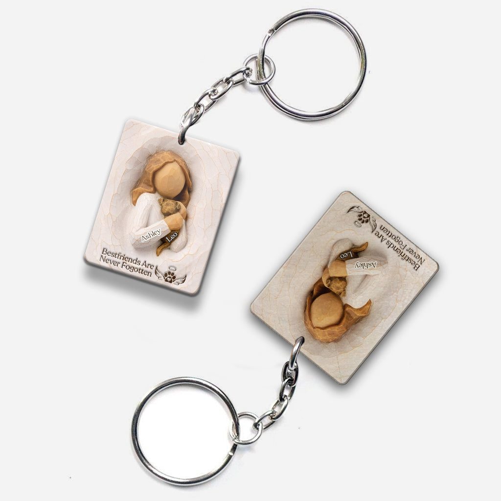 On n'oublie jamais ses meilleurs amis - Porte-clés chien personnalisé