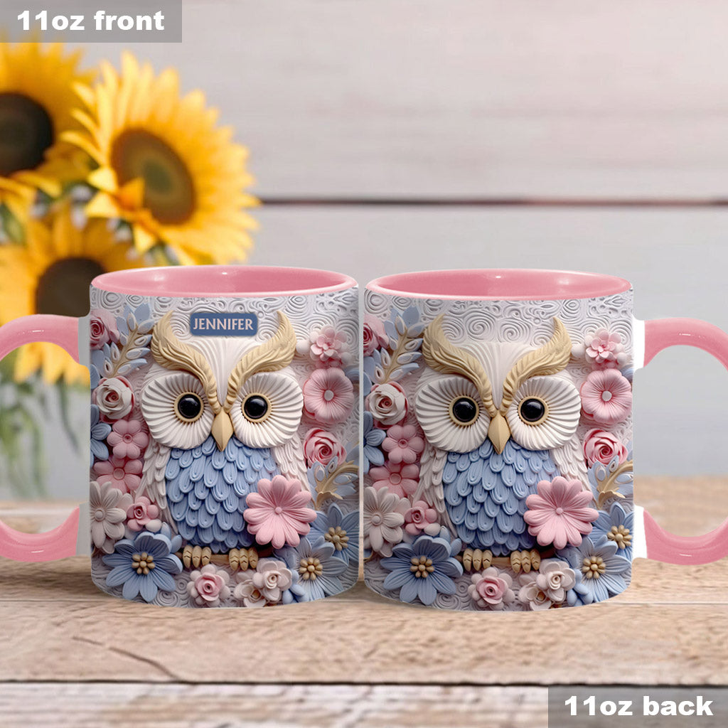 Beautiful Owl - Owl gift for boyfriend, girlfriend - Personalized Accent Mug
