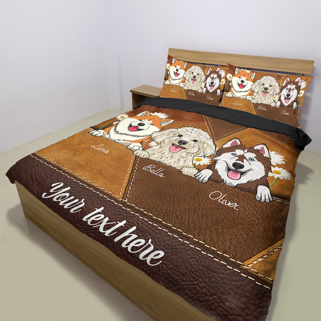 Life Is Better With Dogs - Personalized Dog Bedding Set