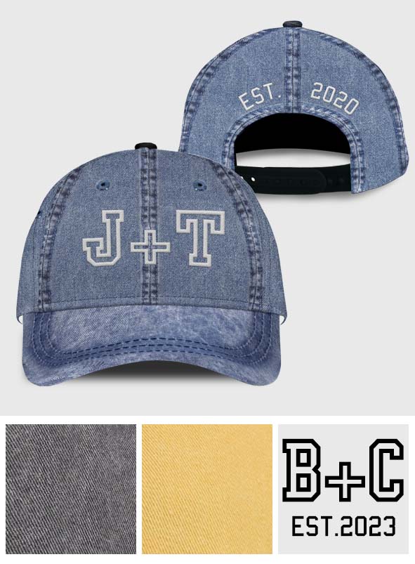 Any Name Any Annivesary Date For Couple - Personalized Couple Classic Cap