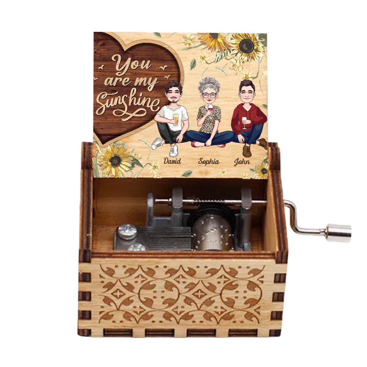 How Much You Mean - Gift for mom, grandma - Personalized Hand Crank Music Box