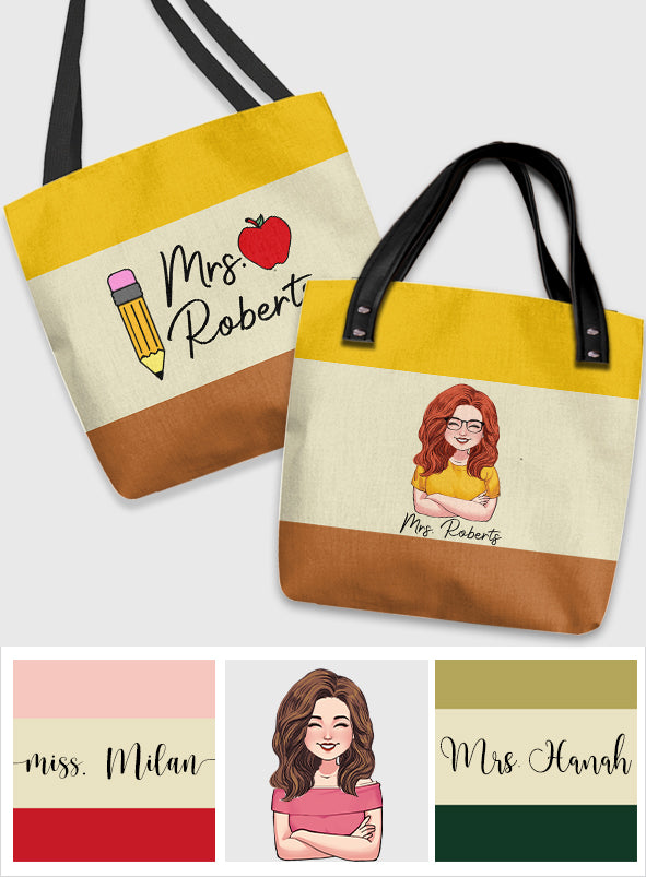 A Great Teacher - Personalized Teacher Tote Bag