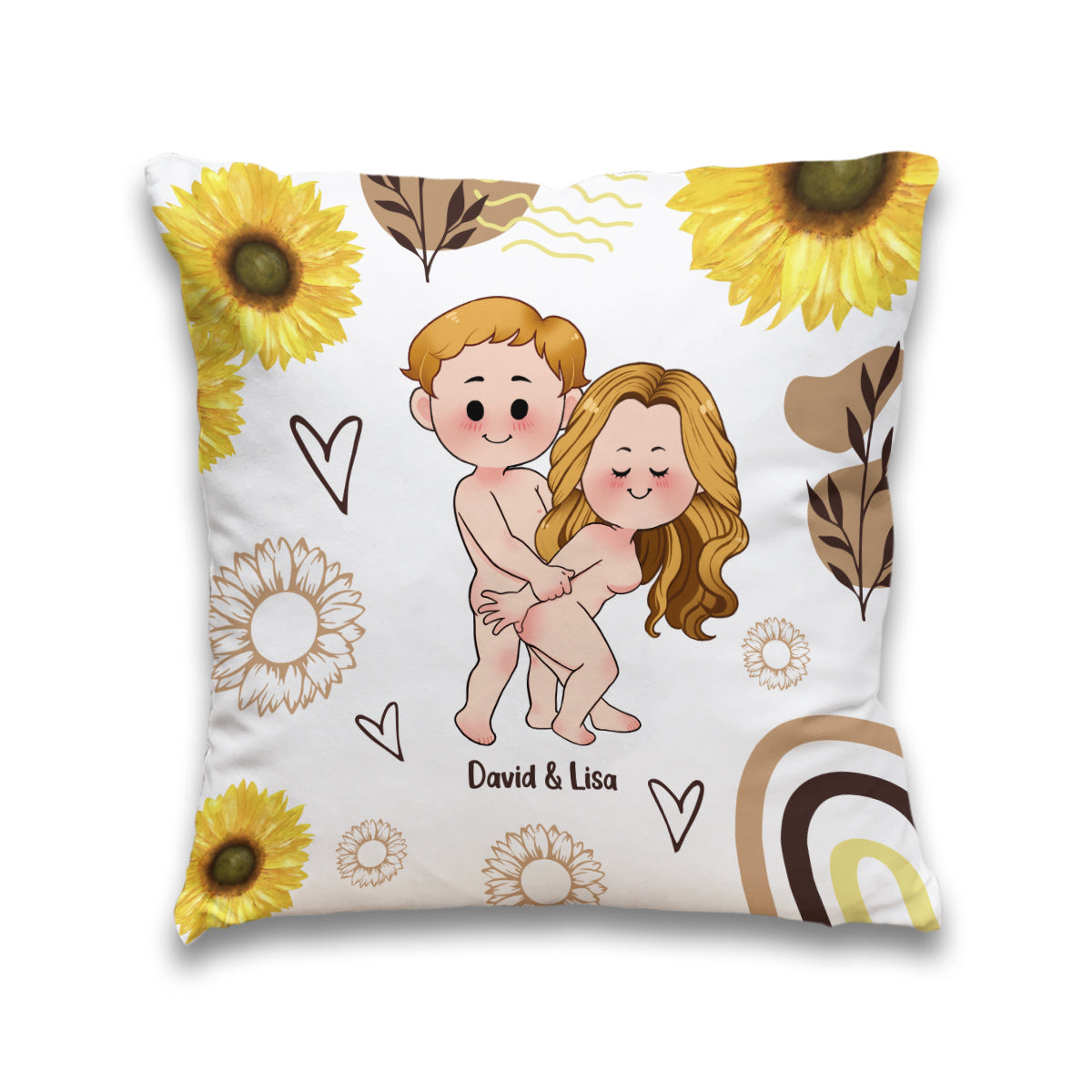 You're My Sunshine And My Rain - Personalized Couple Throw Pillow