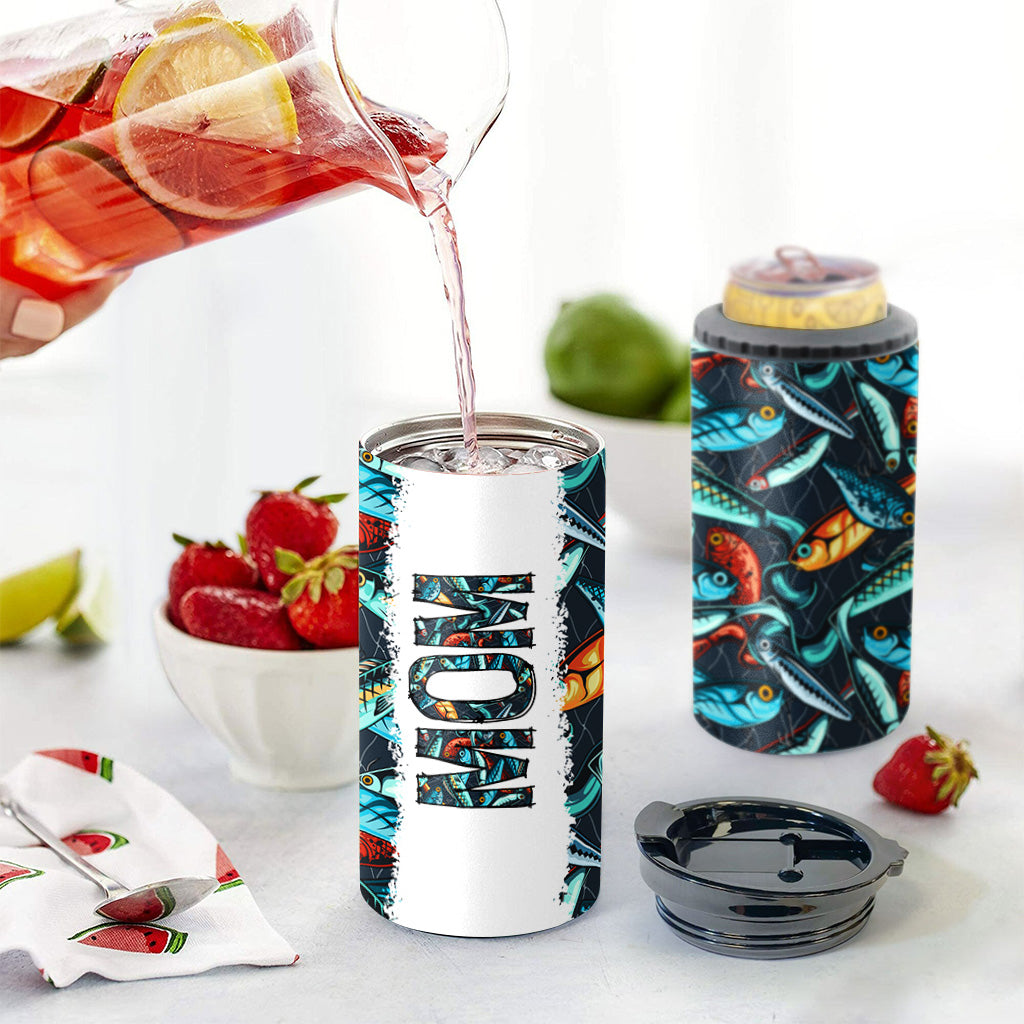 Reel Cool Dad - Fishing gift for dad, grandpa, him, husband - Personalized Can Cooler