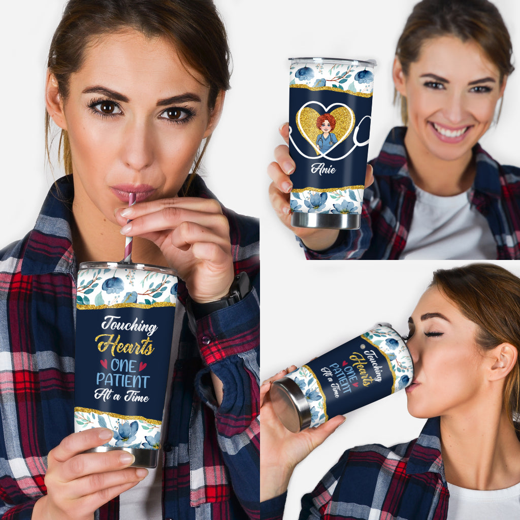 Touching Hearts - Personalized Nurse Tumbler