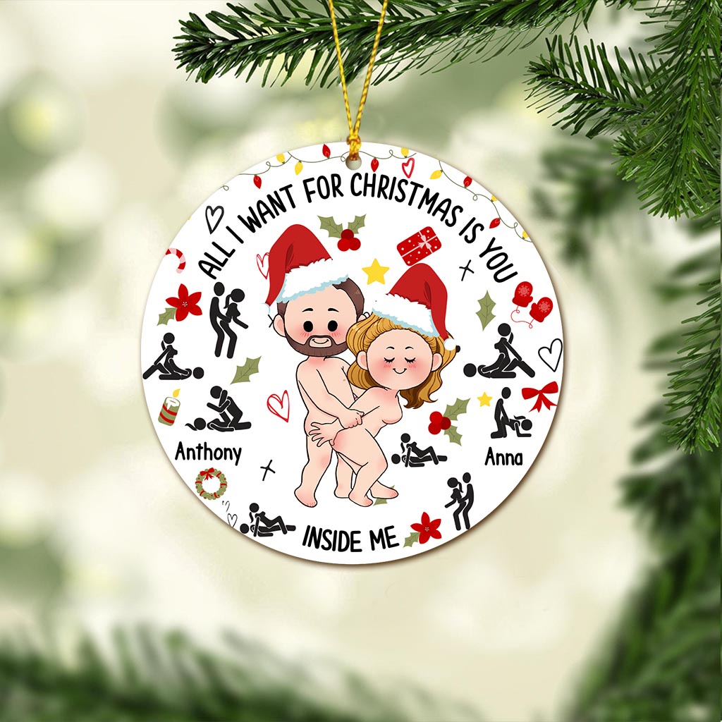 All I Want For Christmas - Personalized Couple Ornament