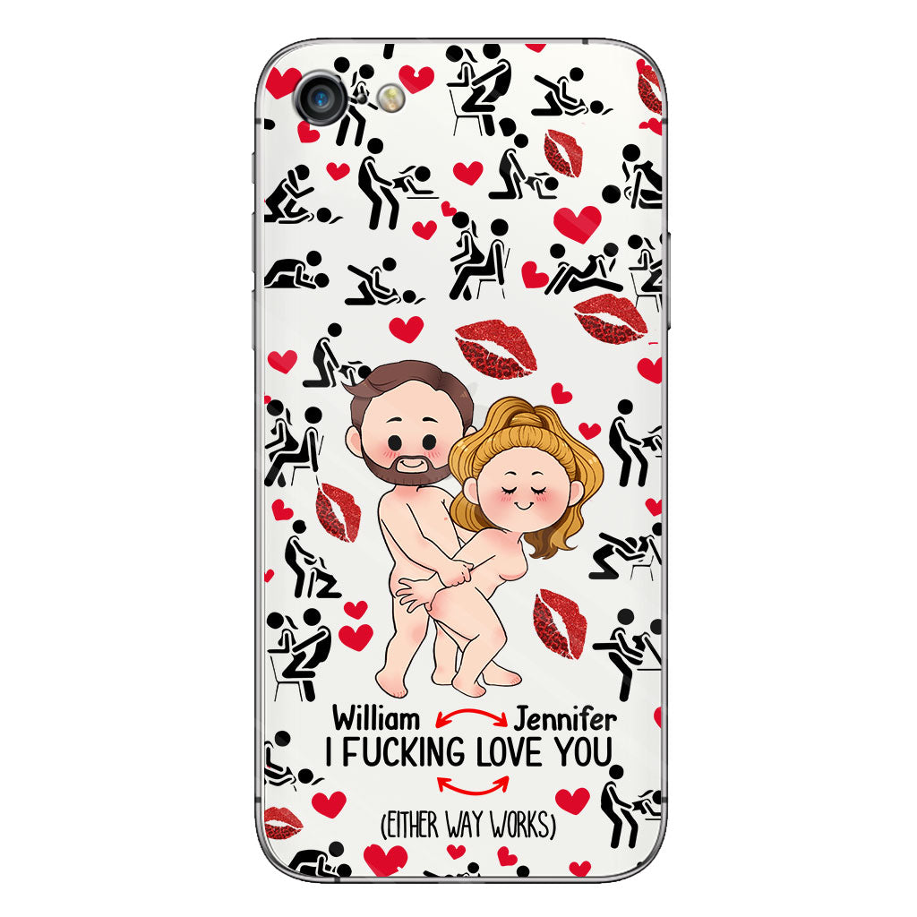 I Love You - gift for husband, wife, boyfriend, girlfriend - Personalized Clear Phone Case