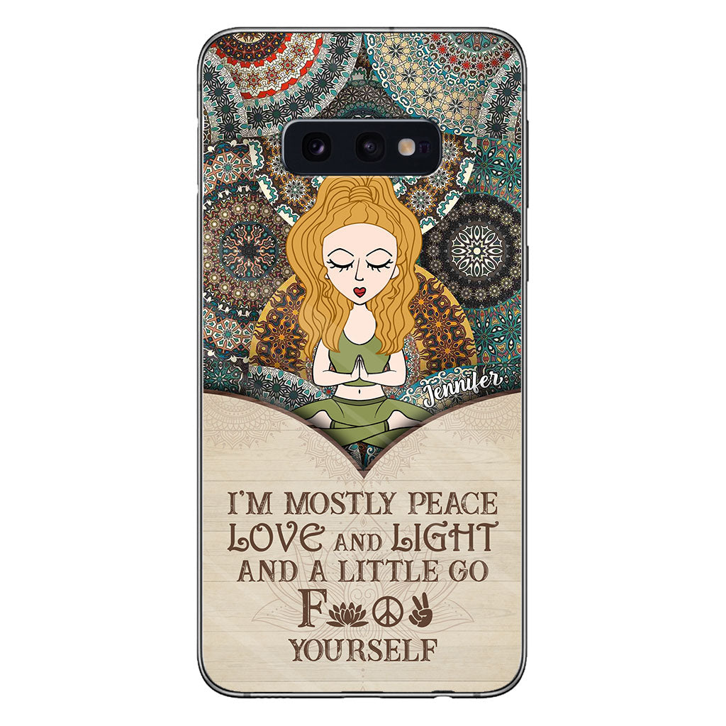 I'm Mostly Peace - Personalized Yoga Phone Case