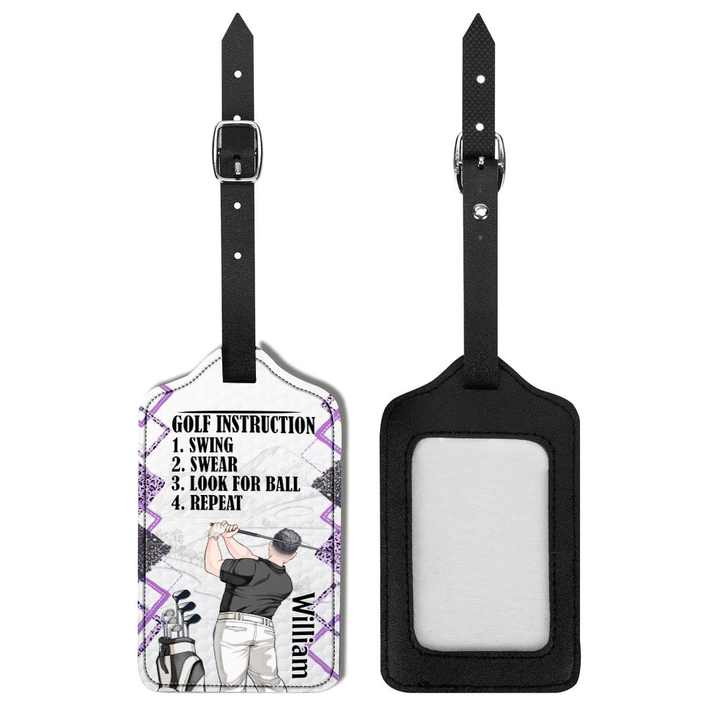 Just a girl - Personalized Golf Leather Luggage Tag