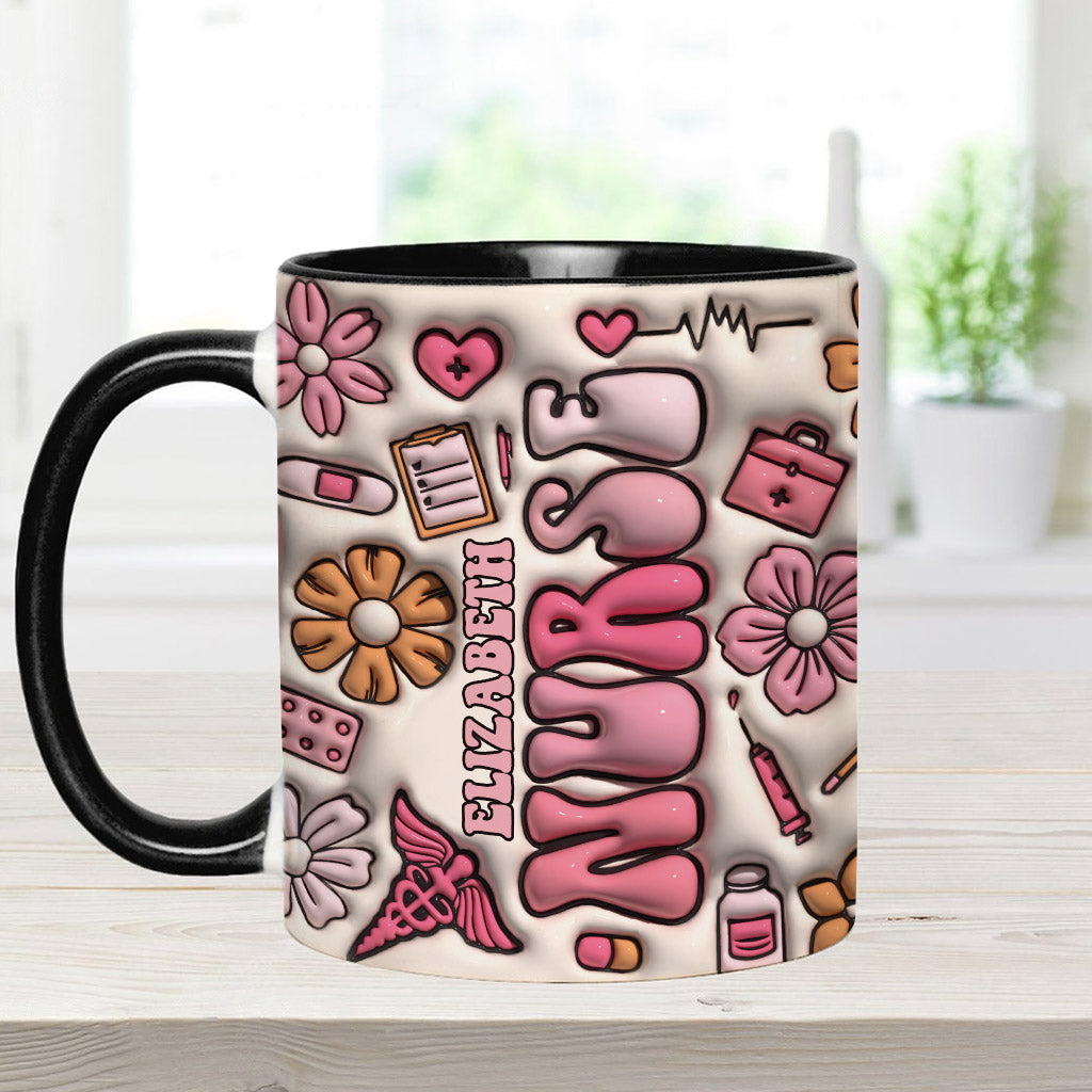 Nurse Life Inflated - Personalized Nurse Accent Mug
