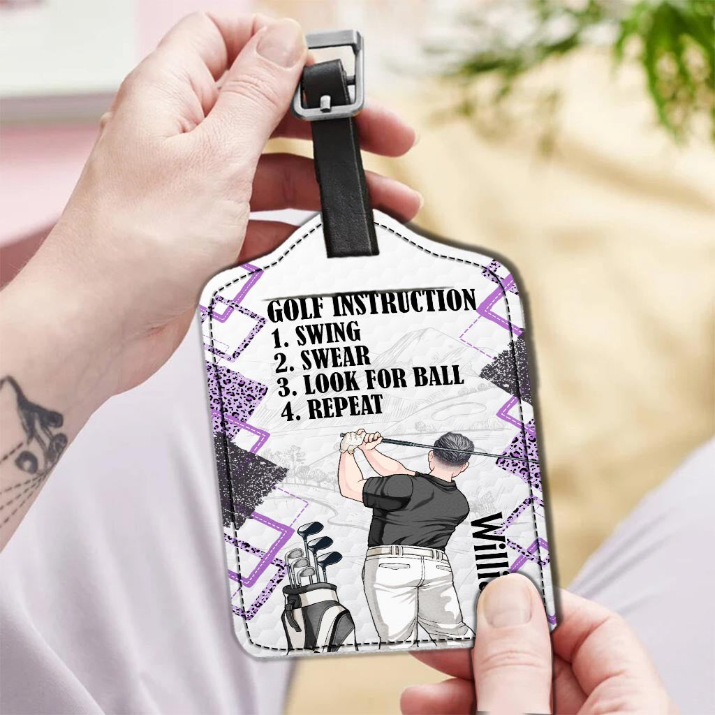 Just a girl - Personalized Golf Leather Luggage Tag