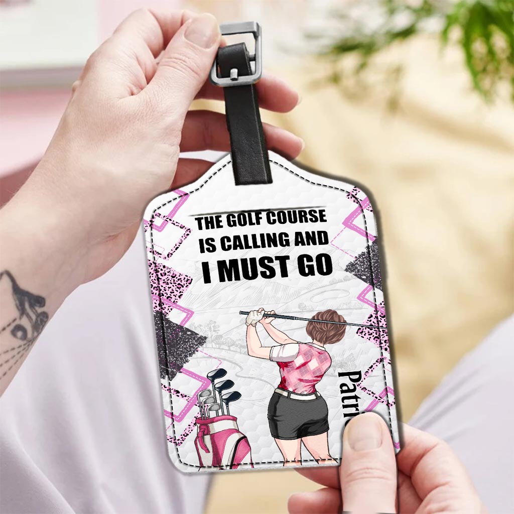 Just a girl - Personalized Golf Leather Luggage Tag