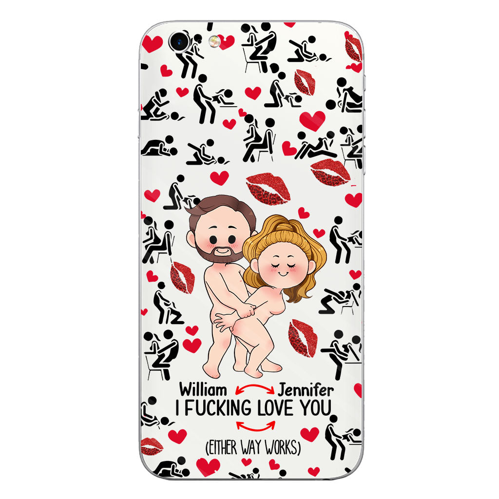 I Love You - gift for husband, wife, boyfriend, girlfriend - Personalized Clear Phone Case