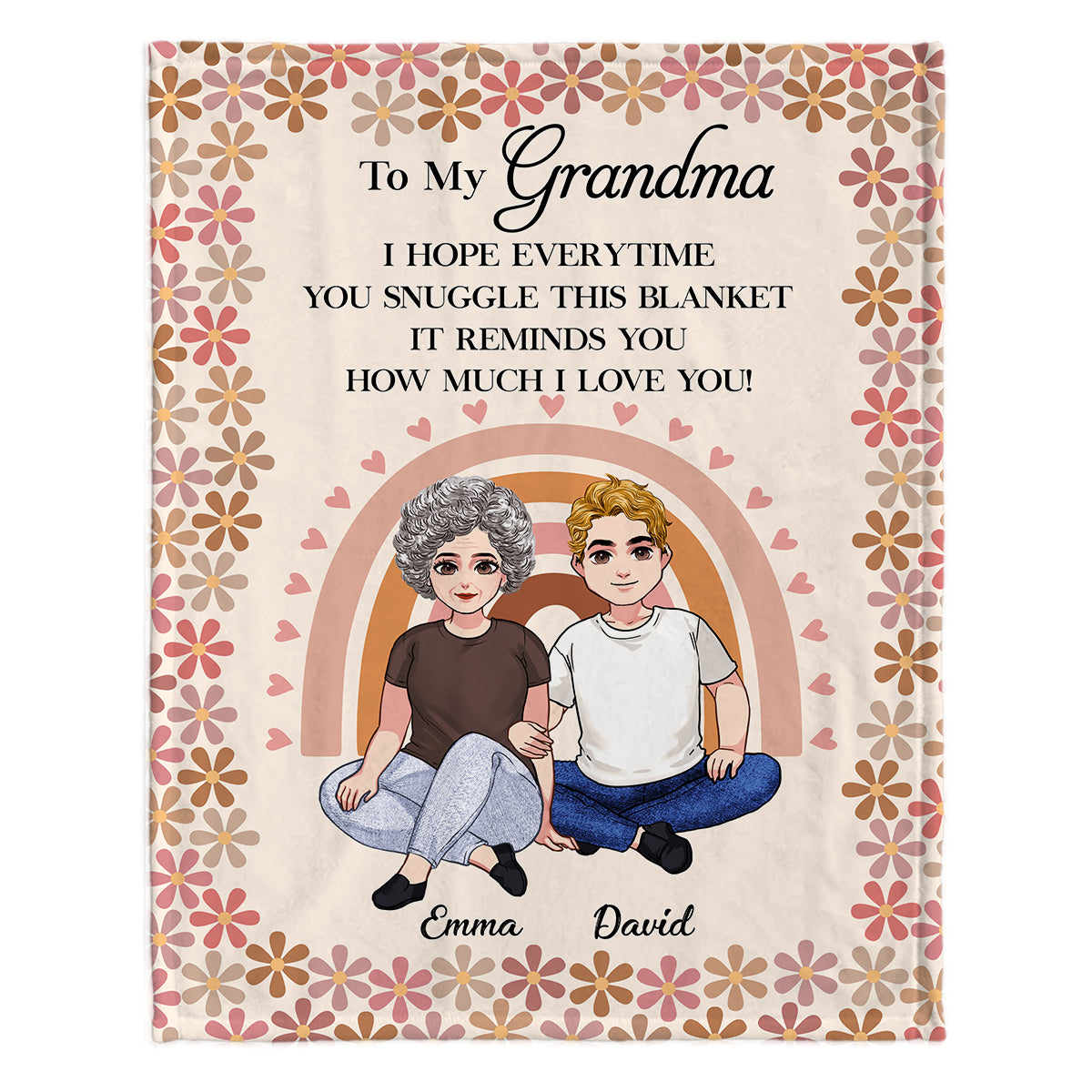 We Hope Everytime You Snuggle This Blanket - Gift for mom, grandma - Personalized Blanket