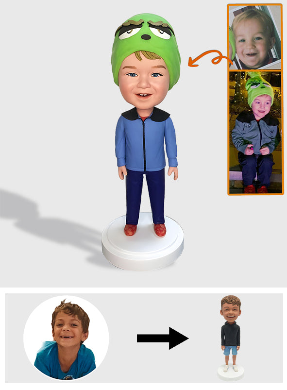 Figurine à tête branlante personnalisée pour enfant - Mignonne - Enfant