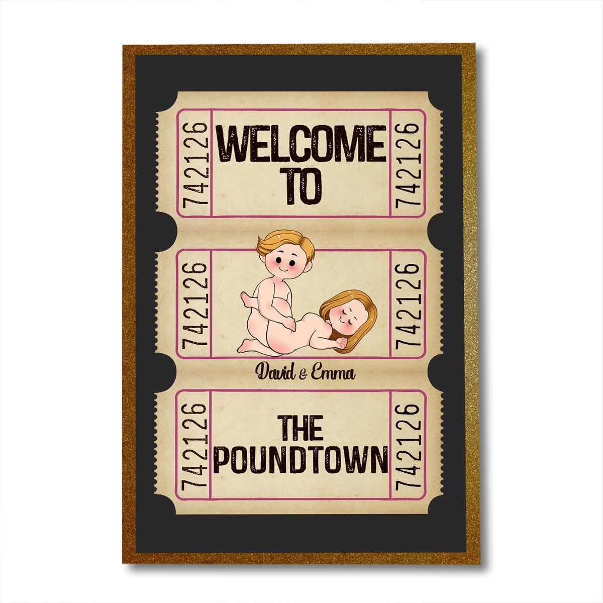 Welcome To The Poundtown Inappropriate Adult - Personalized Couple Canvas And Poster