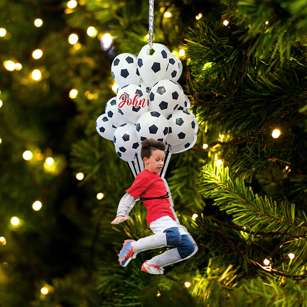 Happy Football Player - Personalized Football Ornament