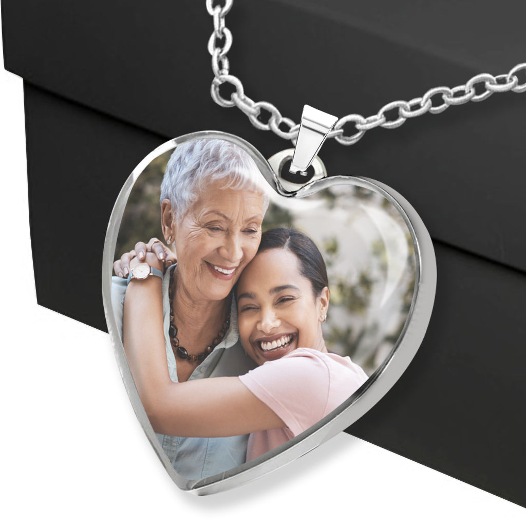 Thank You Mum - Gift for mom, grandma, wife, girlfriend, daughter - Personalized Heart Pendant Necklace