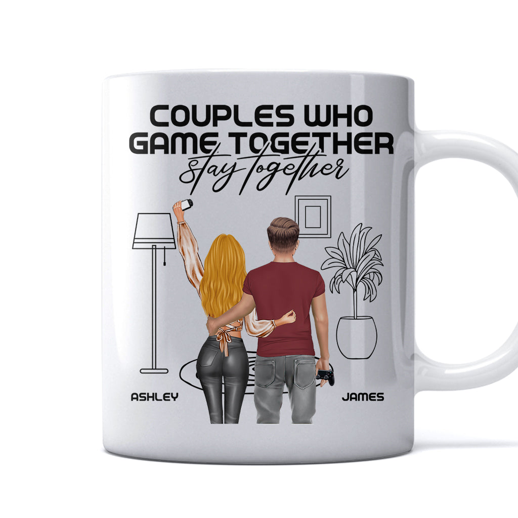 Les couples qui jouent ensemble restent ensemble - Mug de jeu vidéo personnalisé