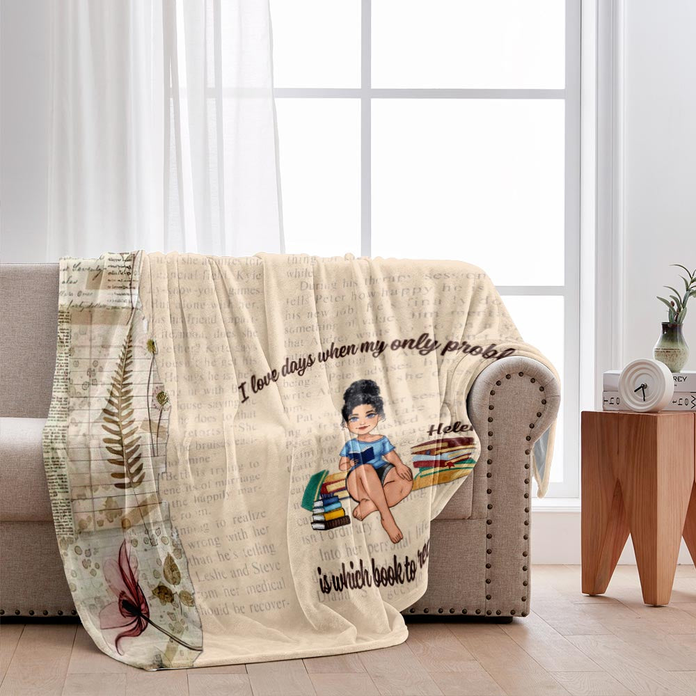 This Is My Reading Blanket - Book gift for mom, daughter, girlfriend, wife - Personalized Blanket