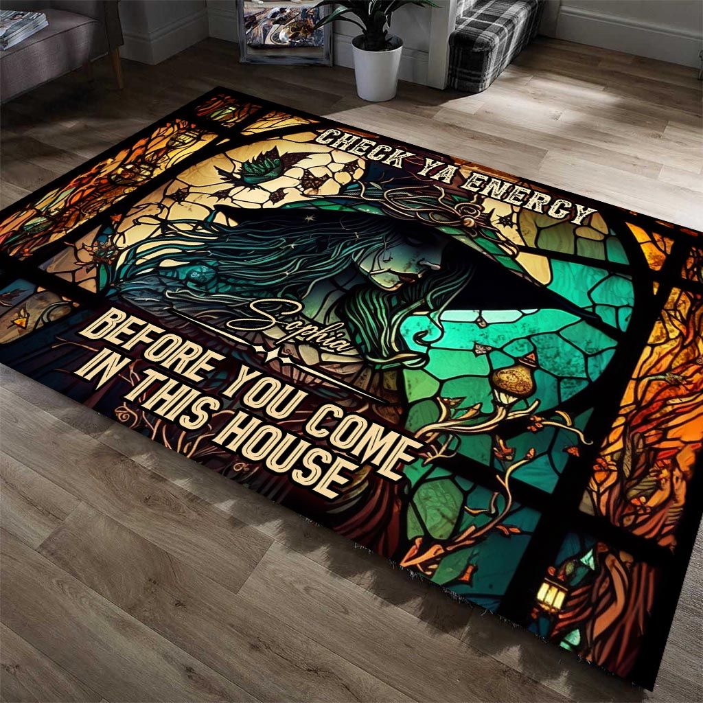Check Ya Energy - Personalized Witch Rug