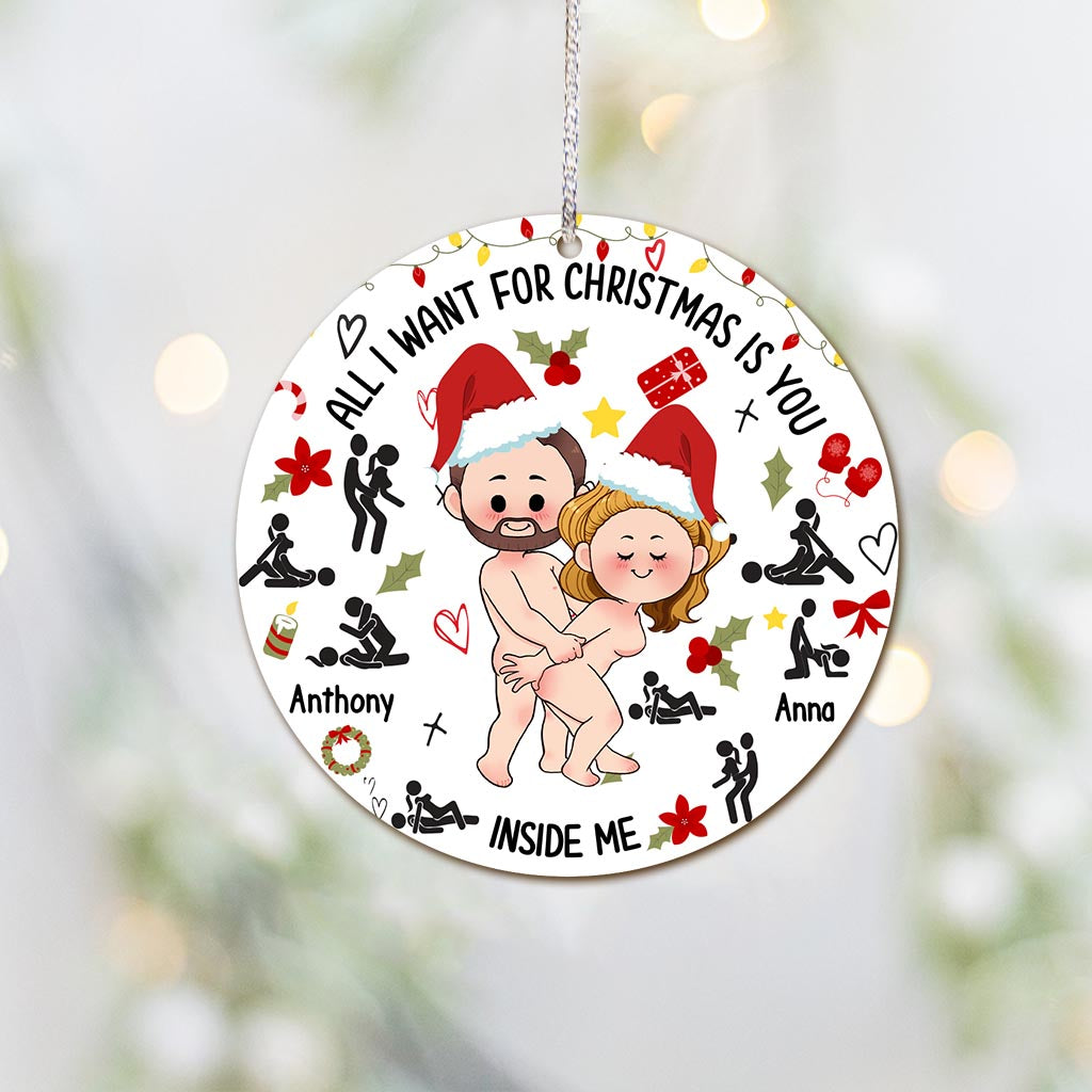 All I Want For Christmas - Personalized Couple Ornament