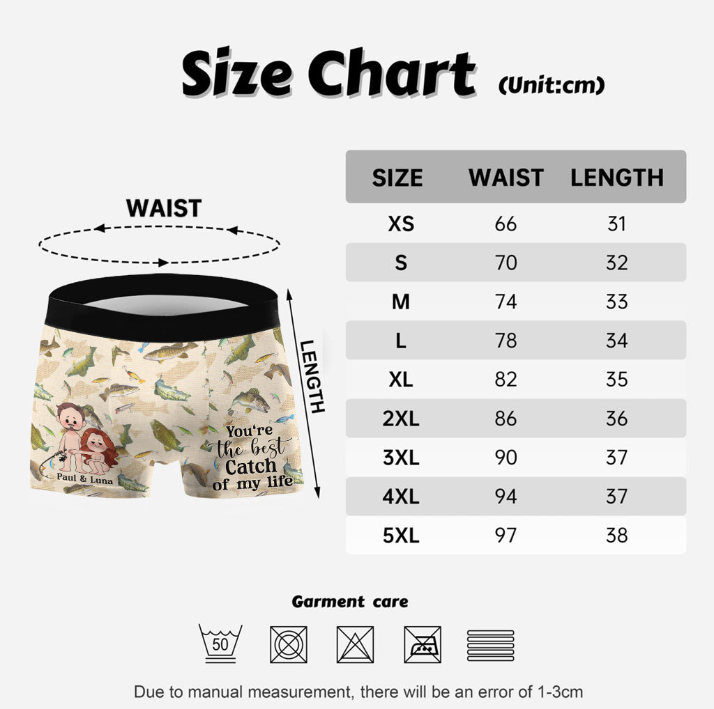 You're The Best Catch Of My Life - Personalized Fishing Men’s Boxer Briefs