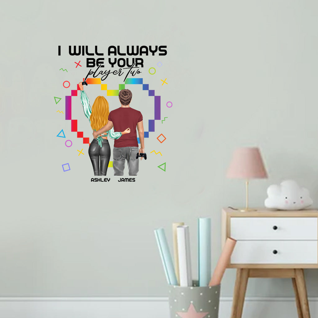 I Will Always Be Your Player Two - Personalized Video Game Decal Full