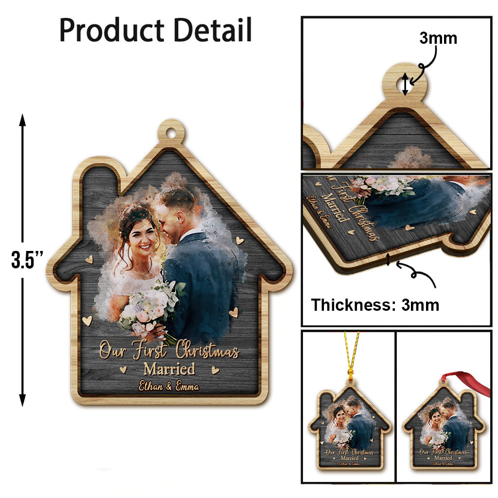 Our First Christmas - Personalized Husband And Wife Ornament