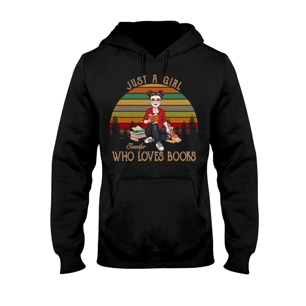 Just A Girl Who Loves Book - Personalized Book T-shirt & Hoodie