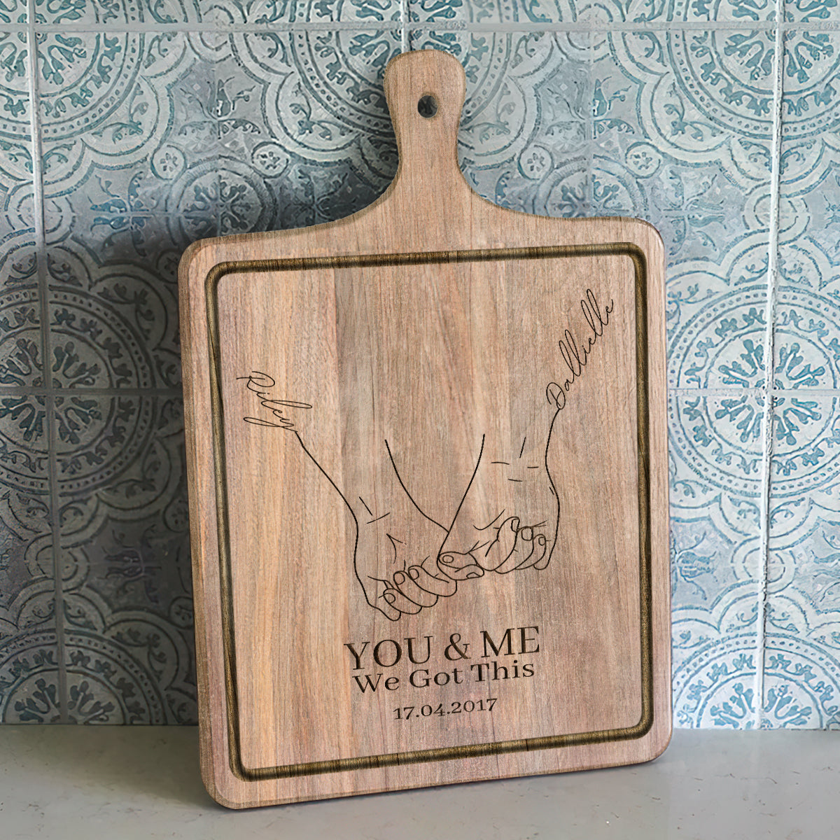 You & Me We Got This - Personalized Couple Cutting Board