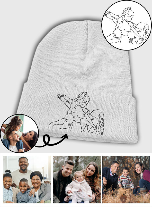 Benutzerdefiniertes Foto – Personalisierte Familien-Stickmütze
