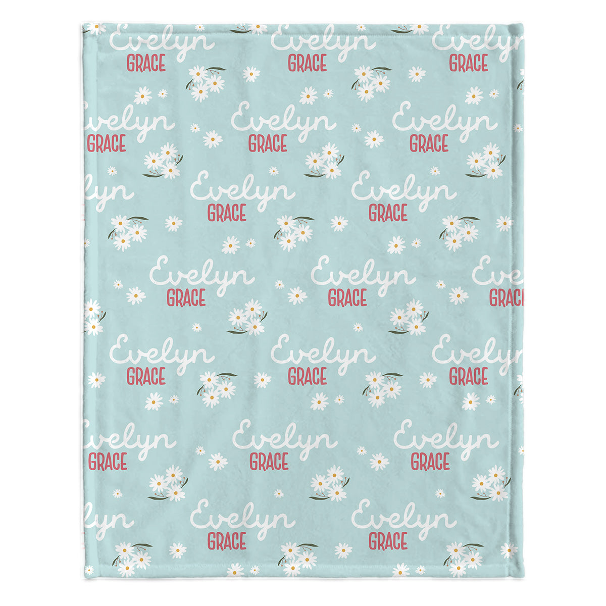 Daisy Custom Name - Personalized Newborn Blanket