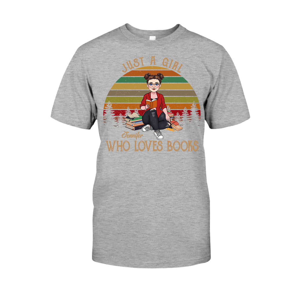 Just A Girl Who Loves Book - Personalized Book T-shirt & Hoodie