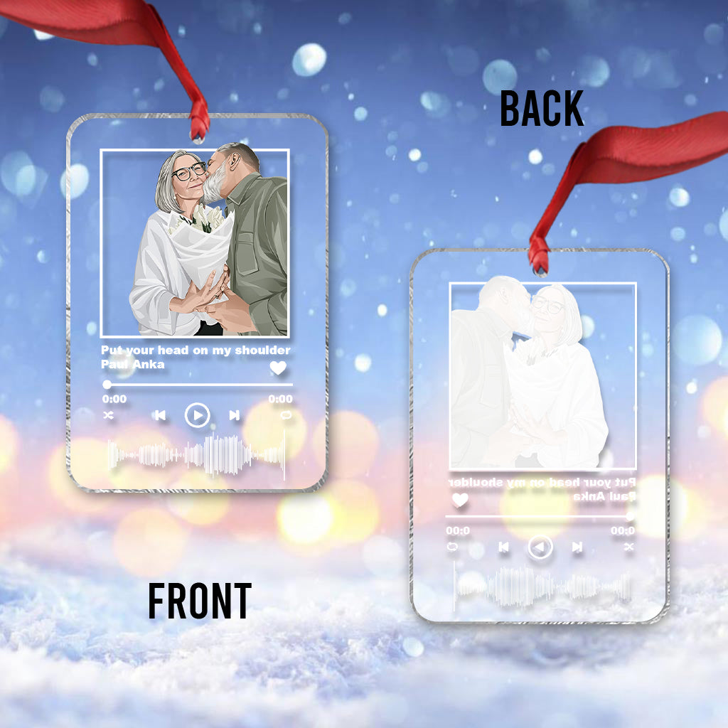 Our Favorite Song - gift for husband, wife - Personalized Transparent Ornament