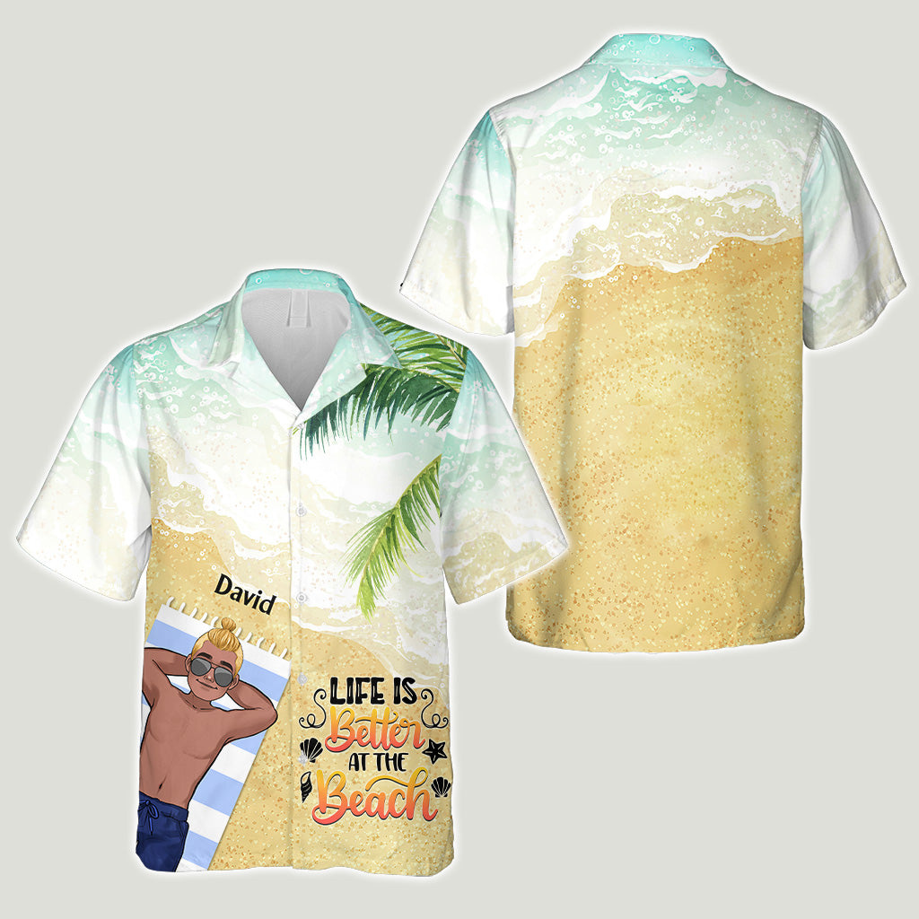 The Beach Is Calling And I Must Go - Sea Lover gift for friend, sister, girlfriend, wife, mom, brother, dad, husband, boyfriend - Personalized Hawaiian Shirt