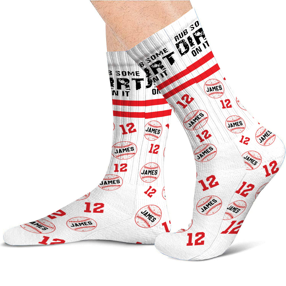 Rub Some Dirt On It - Personalized Baseball Socks