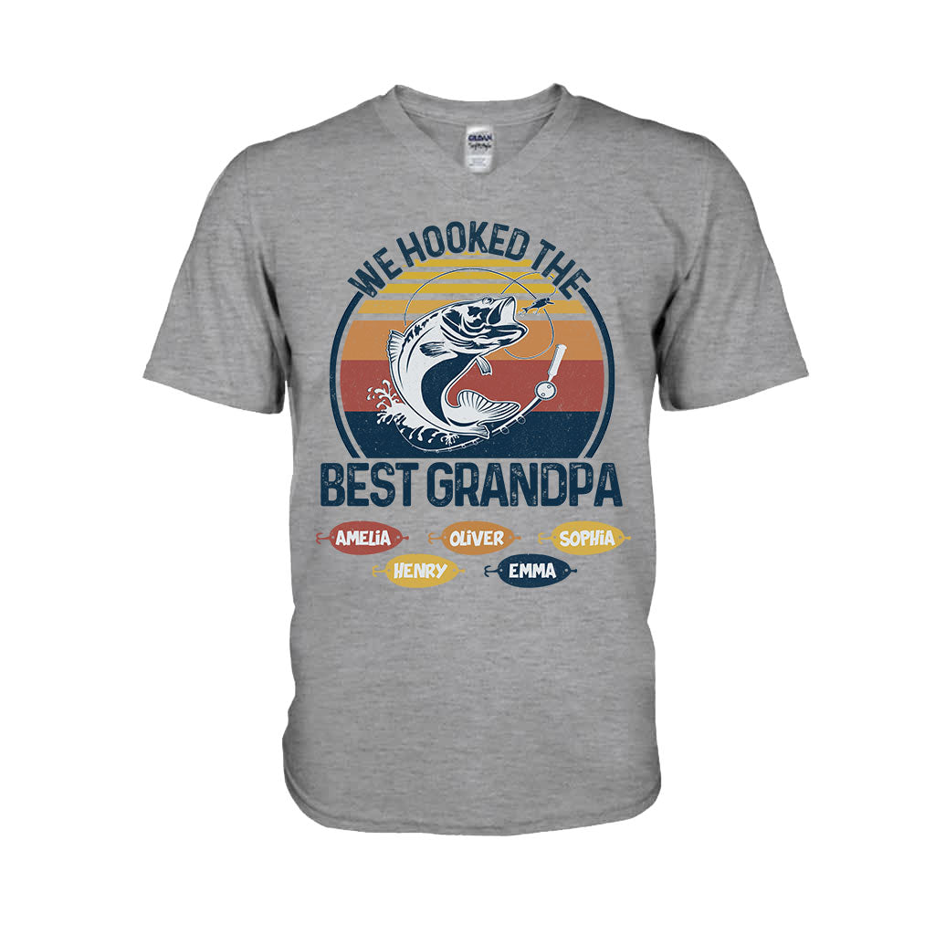 We Hooked The Best Dad Fishing Dad Grandpa - Fishing gift for dad, grandpa - Personalized T-shirt And Hoodie