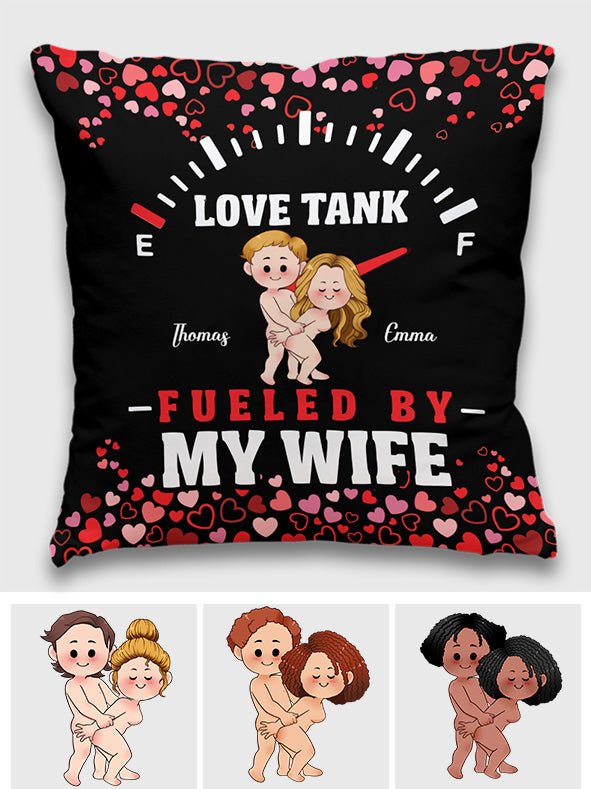 Love Tank - Personalized Husband And Wife Throw Pillow