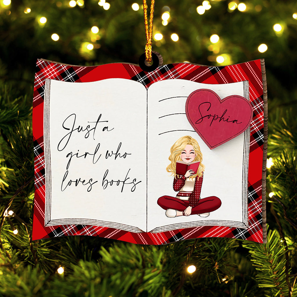 Just A Girl Who Loves Books - Personalized Book Ornament