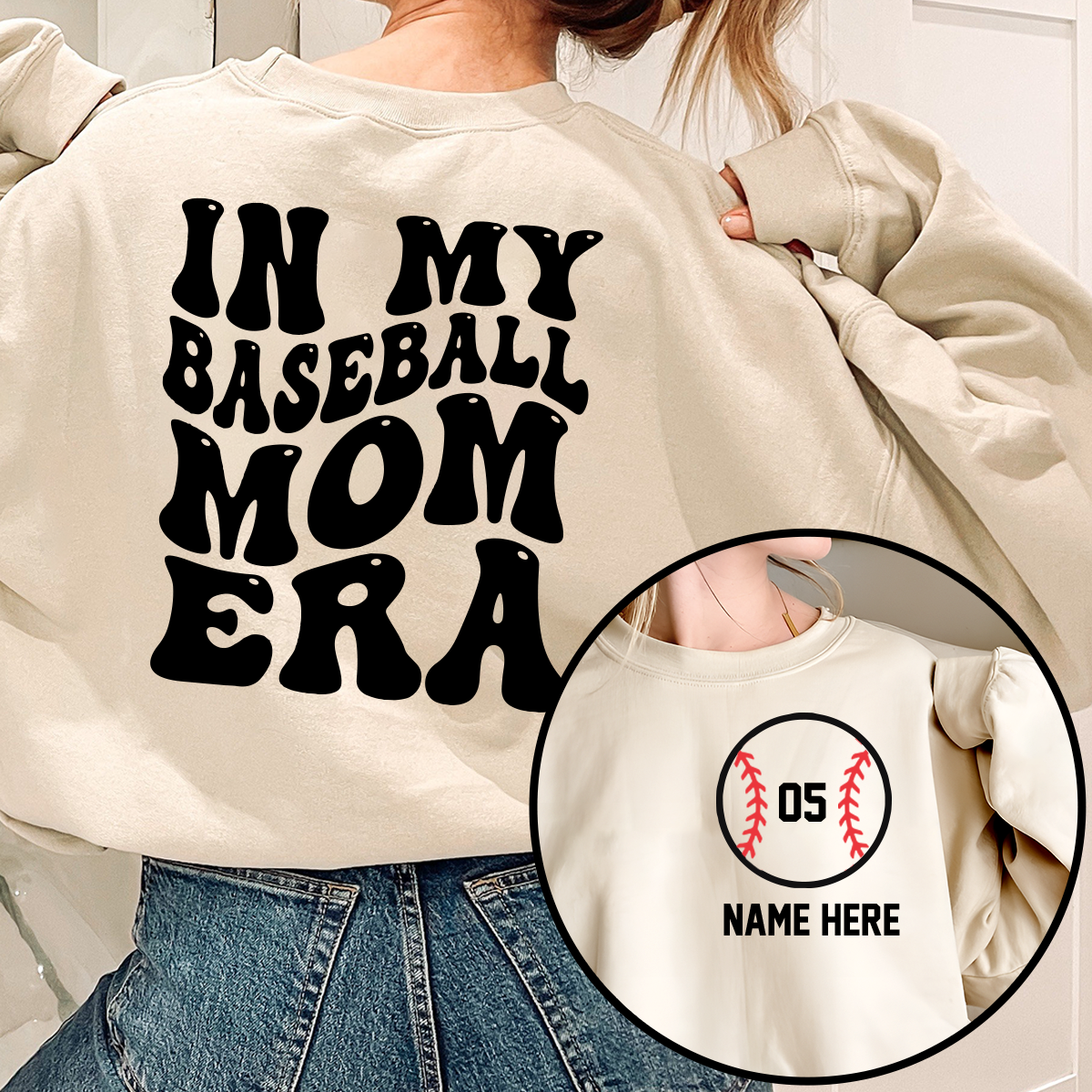 In My Baseball Mom Era - Personalized Baseball All Over Shirt