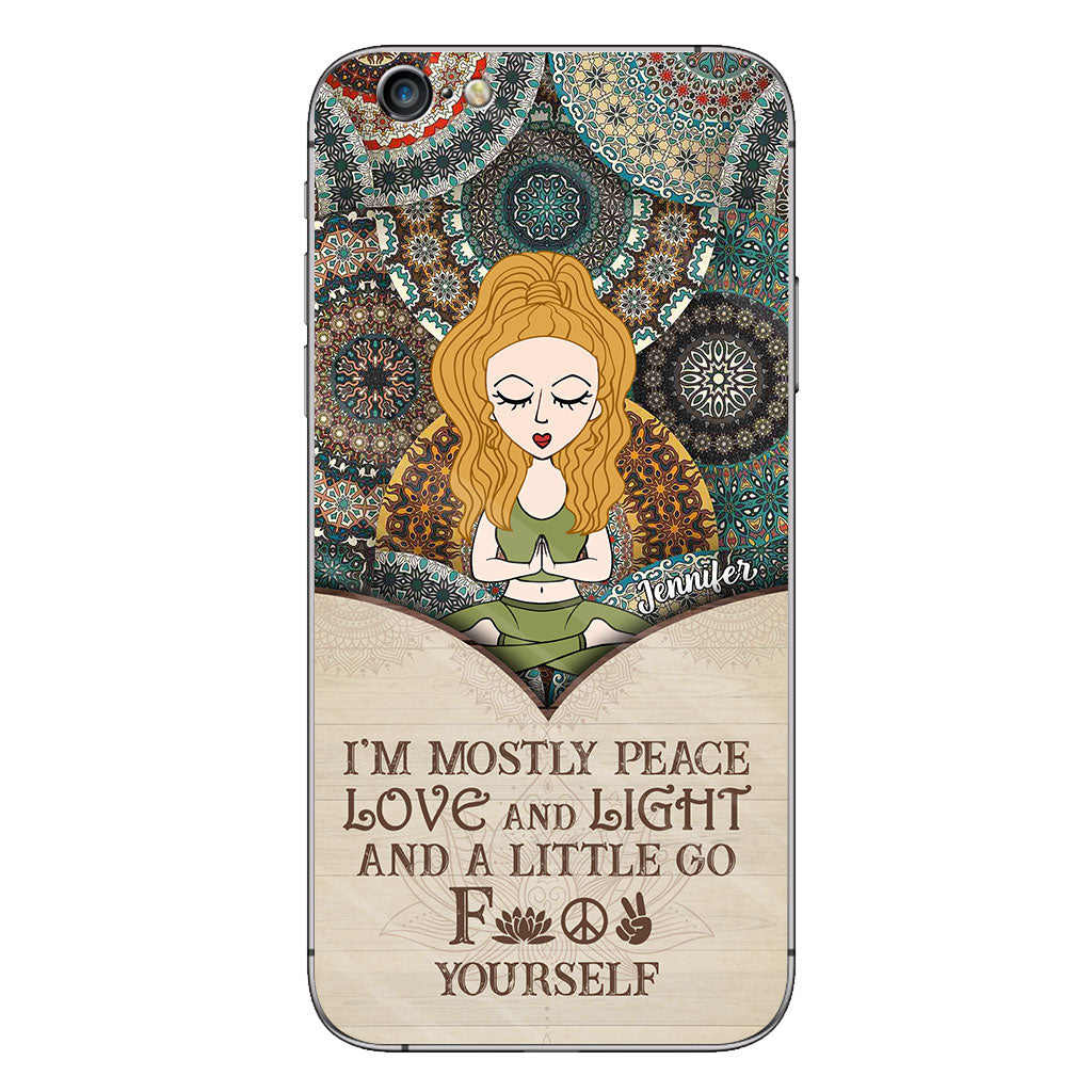 I'm Mostly Peace - Personalized Yoga Phone Case