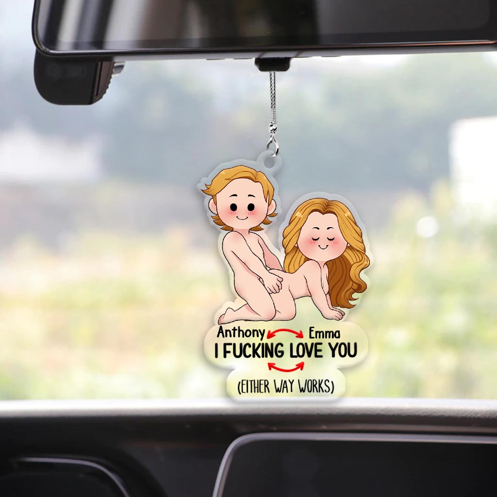 I Love You - gift for husband, wife, boyfriend, girlfriend - Personalized Transparent Car Ornament